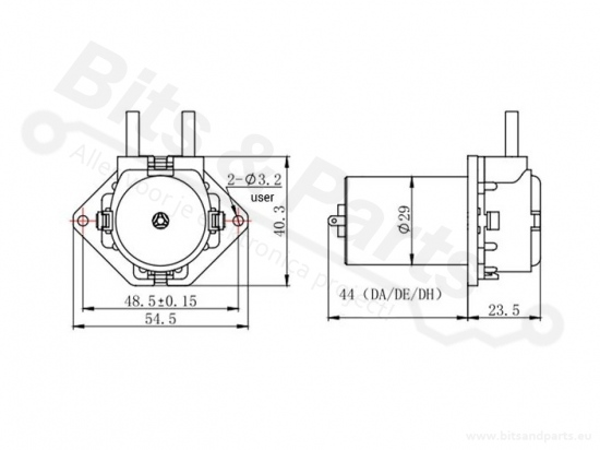 Doseringspomp/Waterpomp peristaltisch 6V silicone/stil